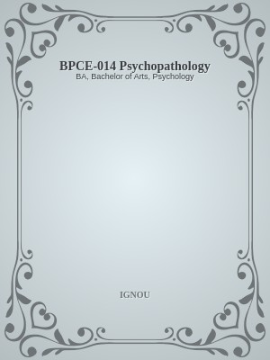BPCE-014 Psychopathology